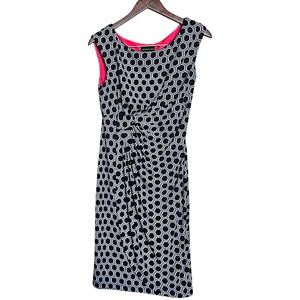 Chic Black and White Patterned Dress